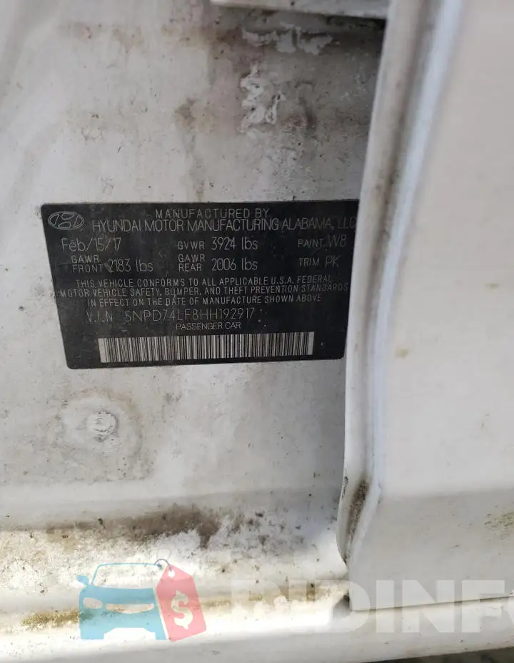 5NPD74LF8HH192917 Photo# 12