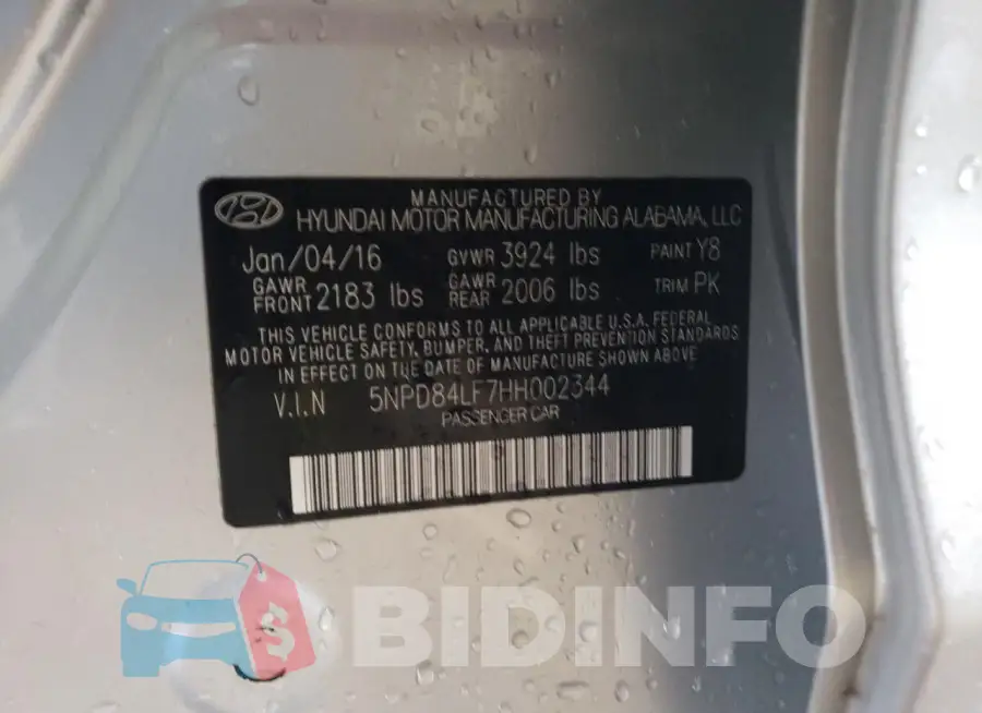 5NPD84LF7HH002344 Photo# 13
