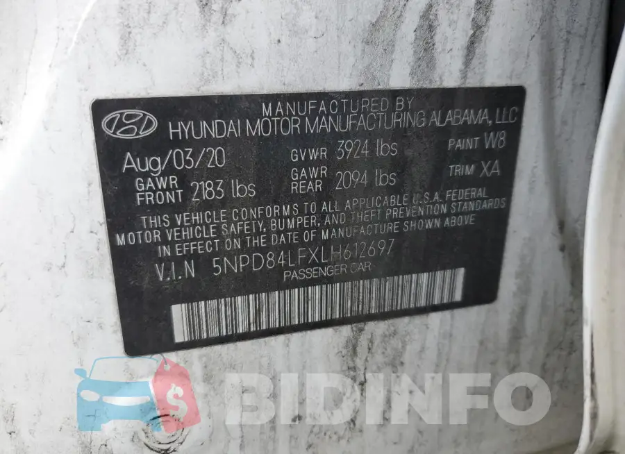 5NPD84LFXLH612697 Photo# 12