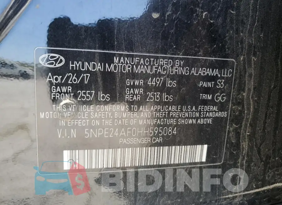 5NPE24AF0HH595084 Photo# 13