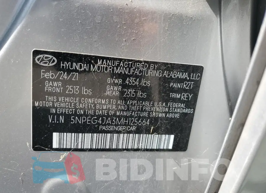 5NPEG4JA3MH125664 Photo# 12