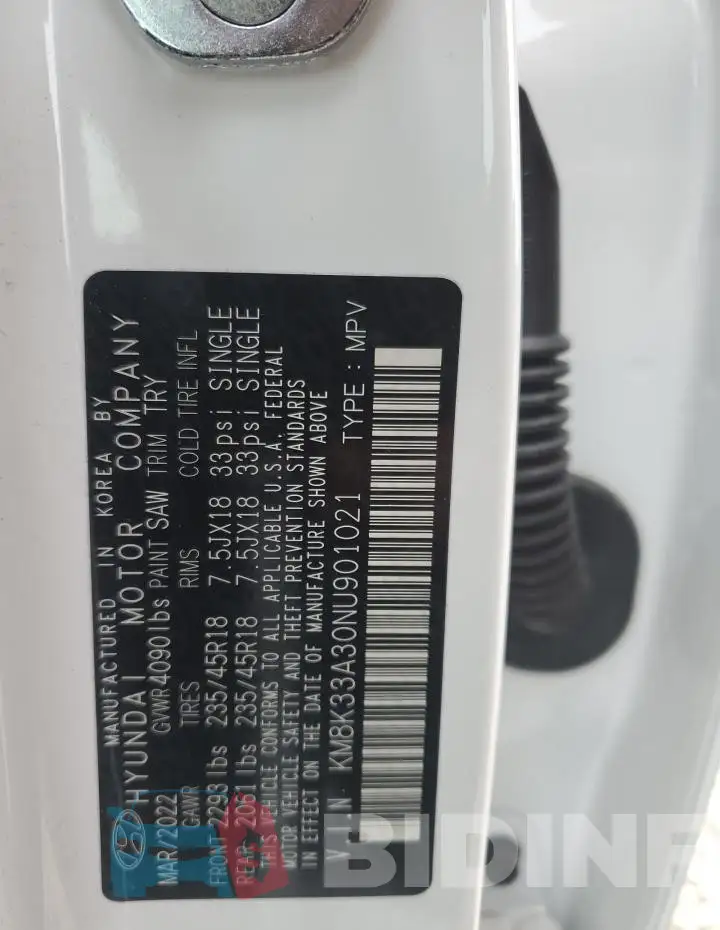 KM8K33A30NU901021 Photo# 13