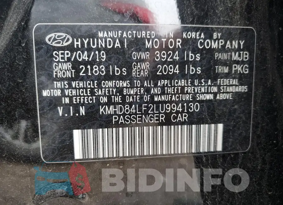 KMHD84LF2LU994130 Photo# 12