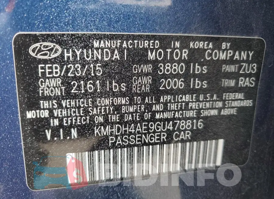 KMHDH4AE9GU478816 Photo# 12