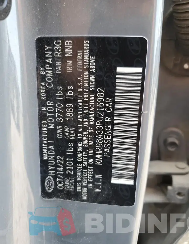 KMHRB8A33PU216982 Photo# 12