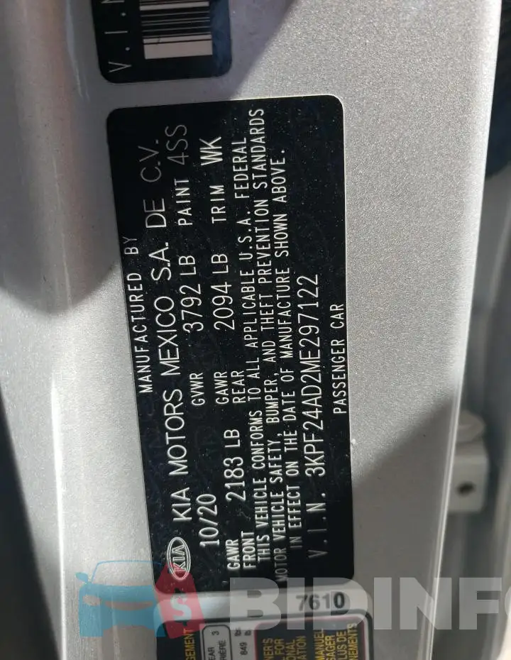 3KPF24AD2ME297122 Photo# 12