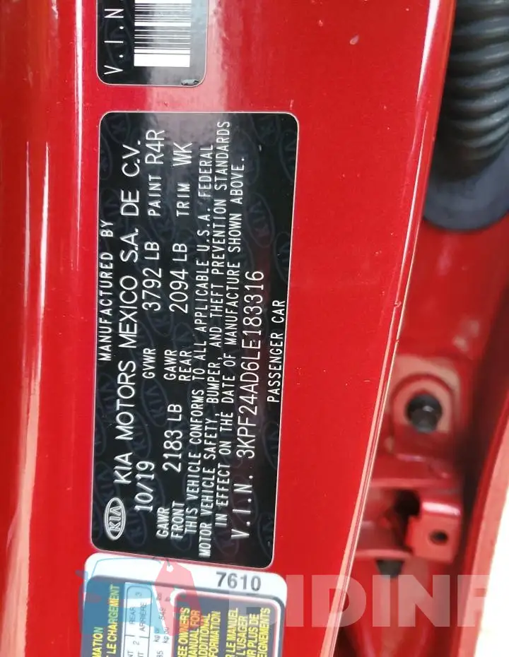 3KPF24AD6LE183316 Photo# 12