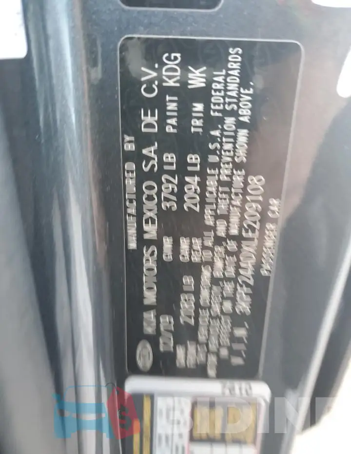 3KPF24ADXLE209108 Photo# 12