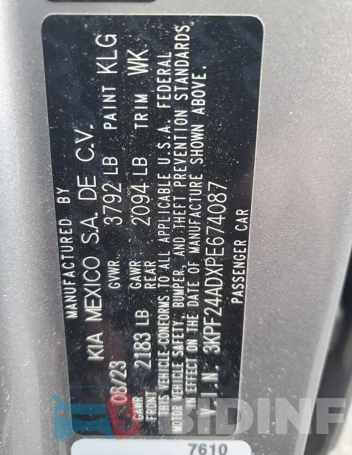 3KPF24ADXPE674087 Photo# 12