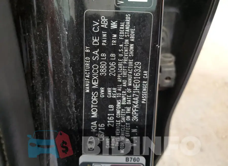 3KPFK4A71HE016329 Photo# 12