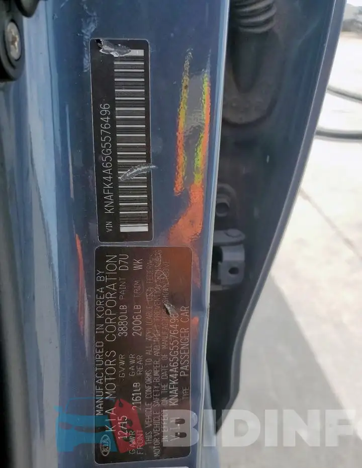 KNAFK4A65G5576496 Photo# 12