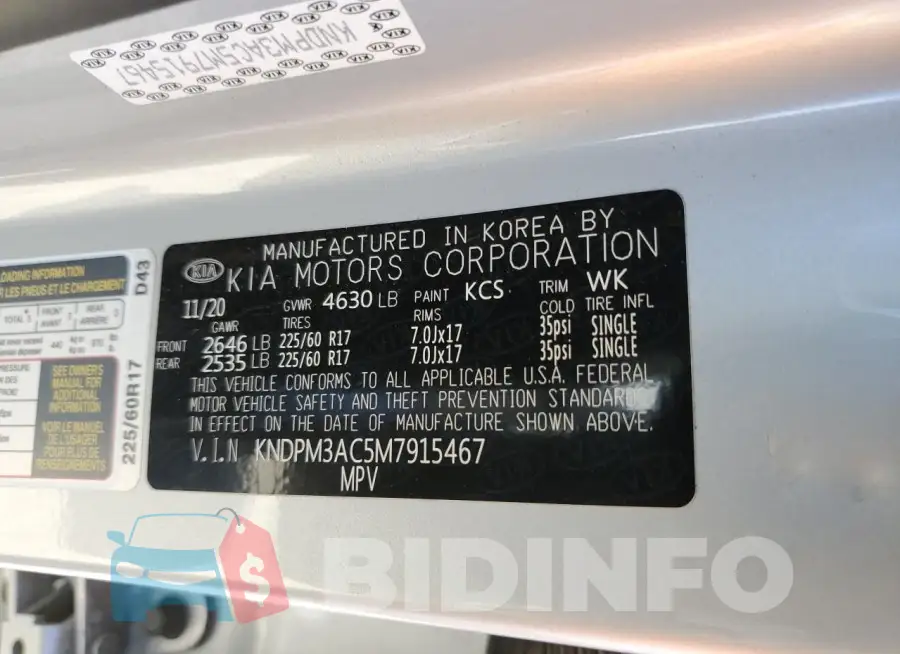 KNDPM3AC5M7915467 Photo# 13