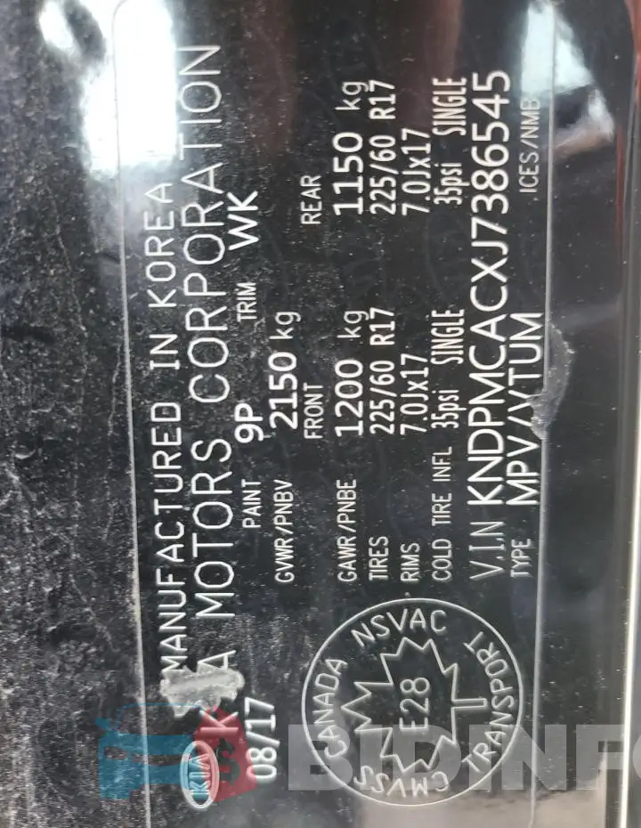 KNDPMCACXJ7386545 Photo# 13