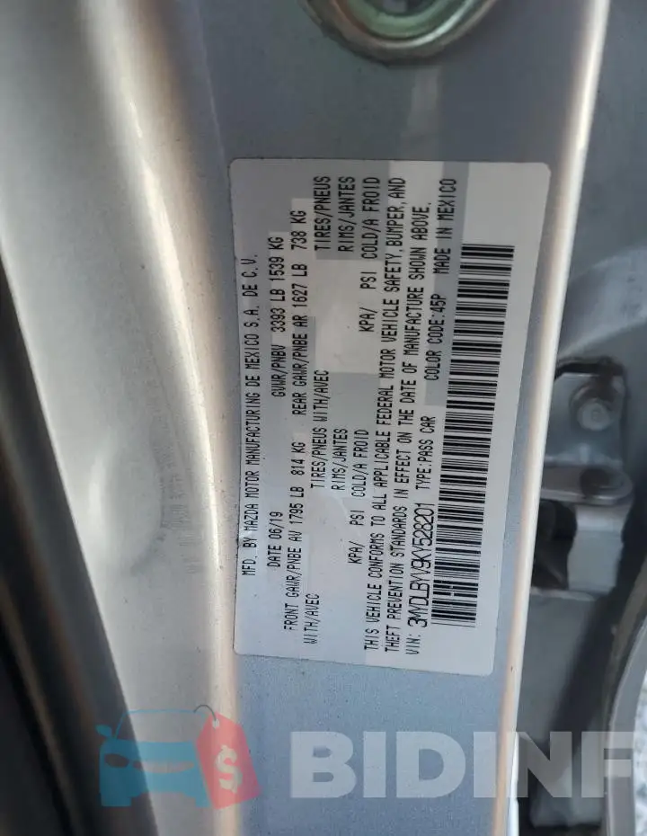 3MYDLBYV9KY528201 Photo# 13