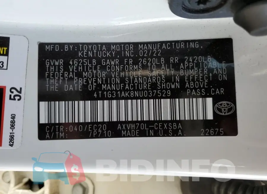 4T1G31AK8NU037529 Photo# 13