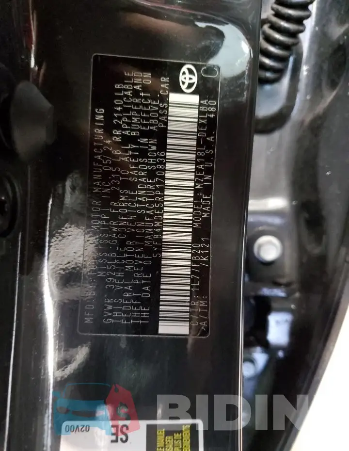 5YFB4MDE5RP170836 Photo# 12
