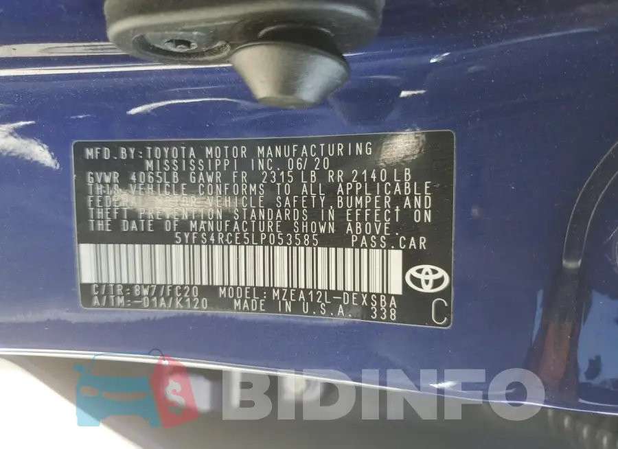 5YFS4RCE5LP053585 Photo# 13