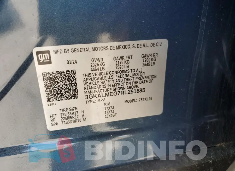 3GKALMEG7RL251885 Photo# 14