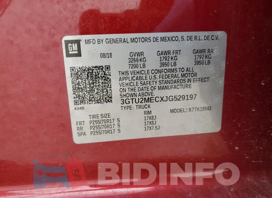 3GTU2MECXJG529197 Photo# 12