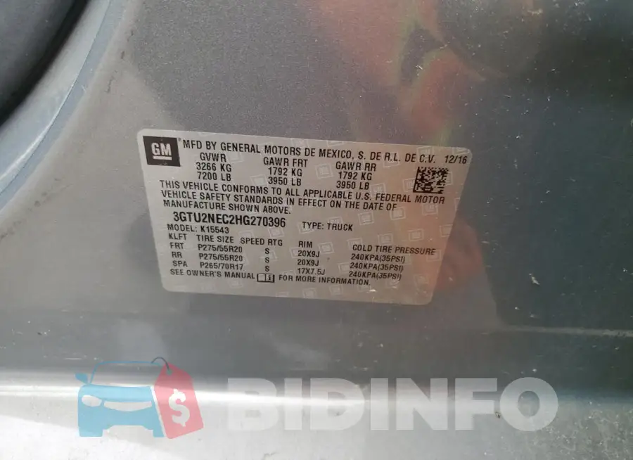 3GTU2NEC2HG270396 Photo# 12