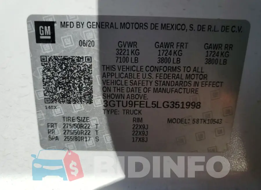 3GTU9FEL5LG351998 Photo# 13