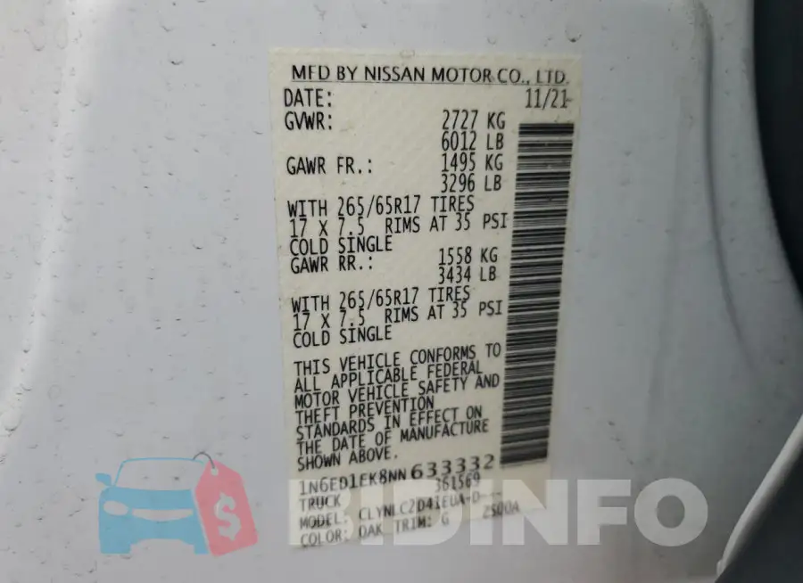 1N6ED1EK8NN633332 Photo# 12