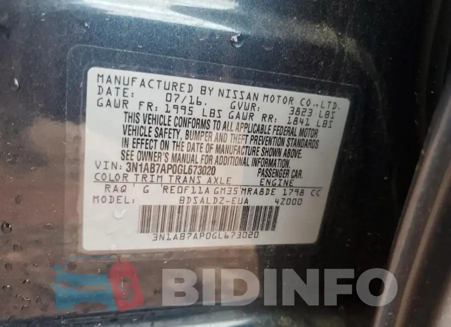 3N1AB7AP0GL673020 Photo# 12
