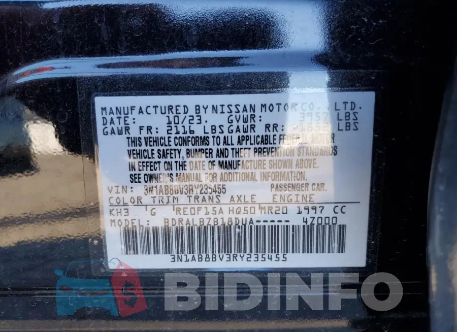 3N1AB8BV3RY235455 Photo# 12