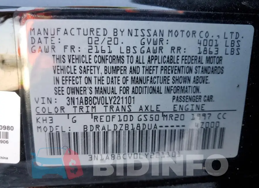 3N1AB8CV0LY221101 Photo# 12