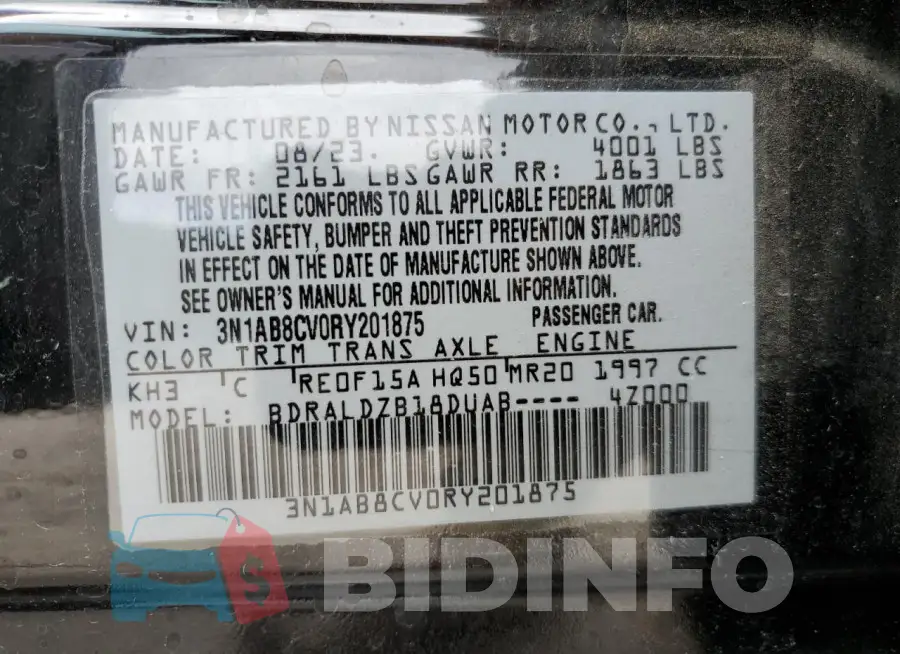 3N1AB8CV0RY201875 Photo# 12