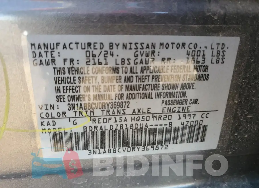 3N1AB8CV0RY369872 Photo# 12