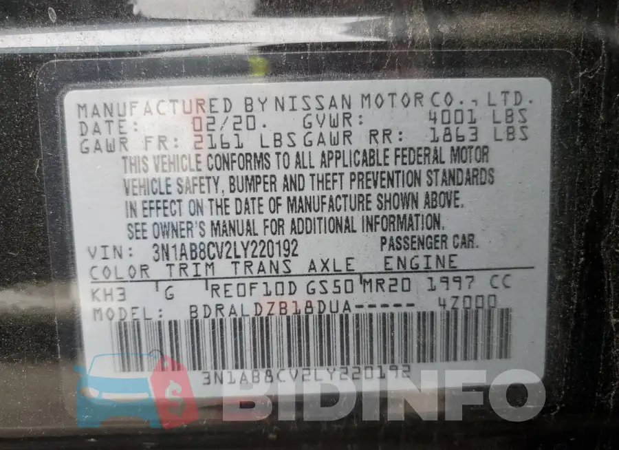 3N1AB8CV2LY220192 Photo# 12
