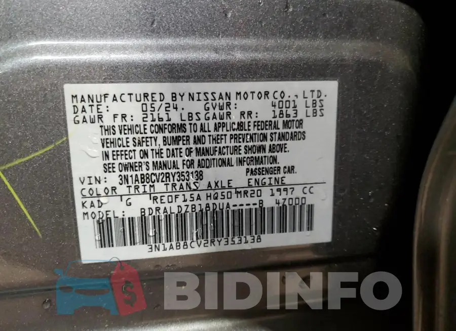 3N1AB8CV2RY353138 Photo# 12