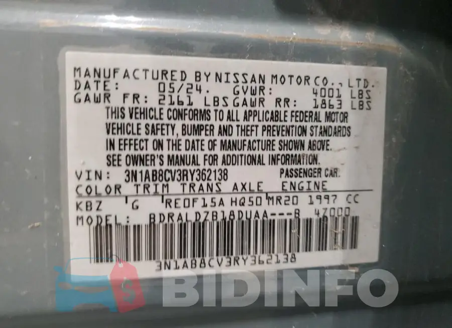 3N1AB8CV3RY362138 Photo# 12