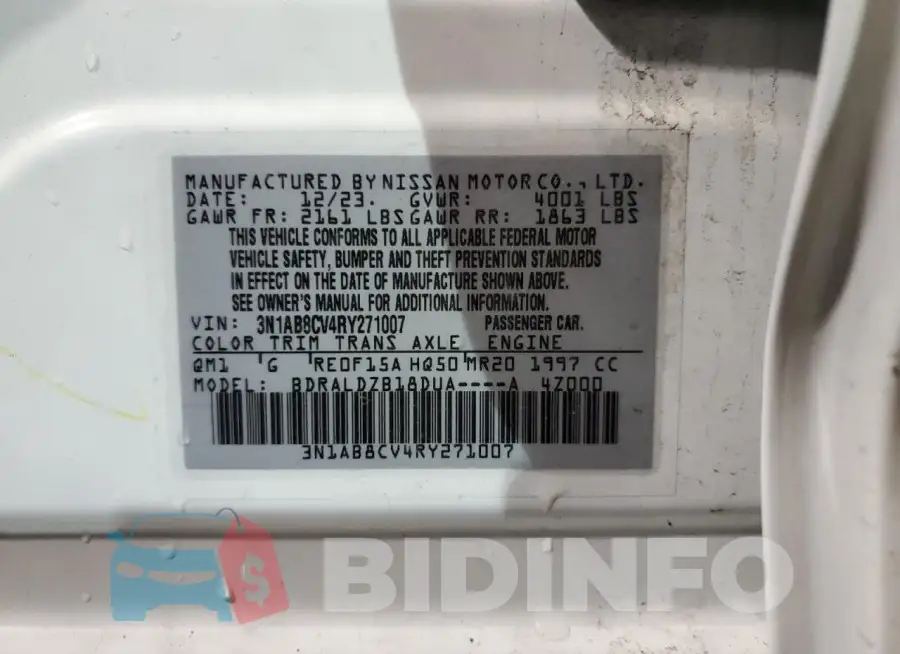 3N1AB8CV4RY271007 Photo# 13