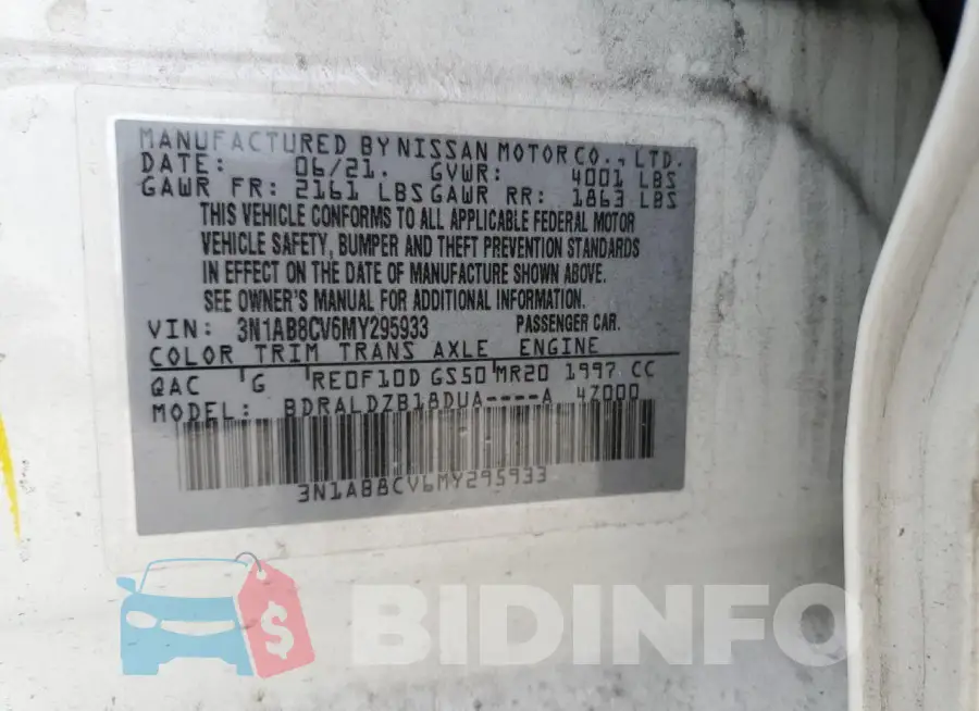 3N1AB8CV6MY295933 Photo# 12