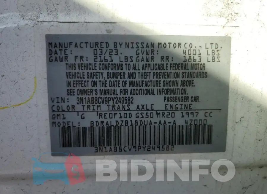 3N1AB8CV9PY249582 Photo# 12