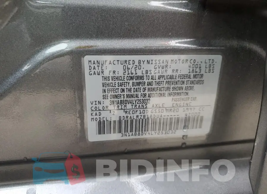 3N1AB8DV4LY253032 Photo# 12