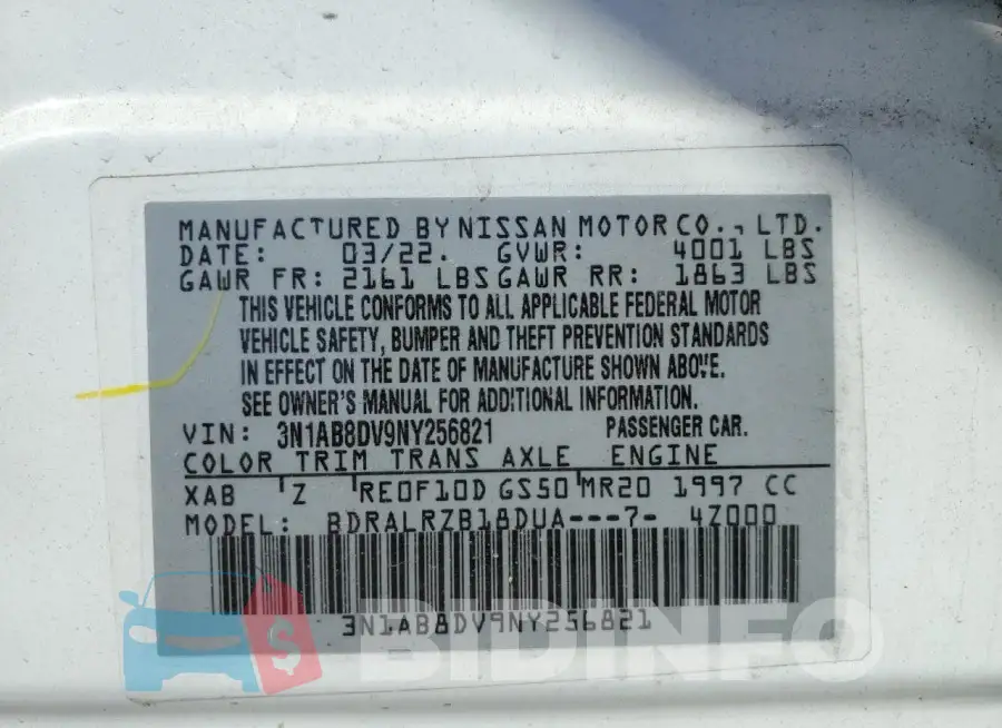 3N1AB8DV9NY256821 Photo# 12