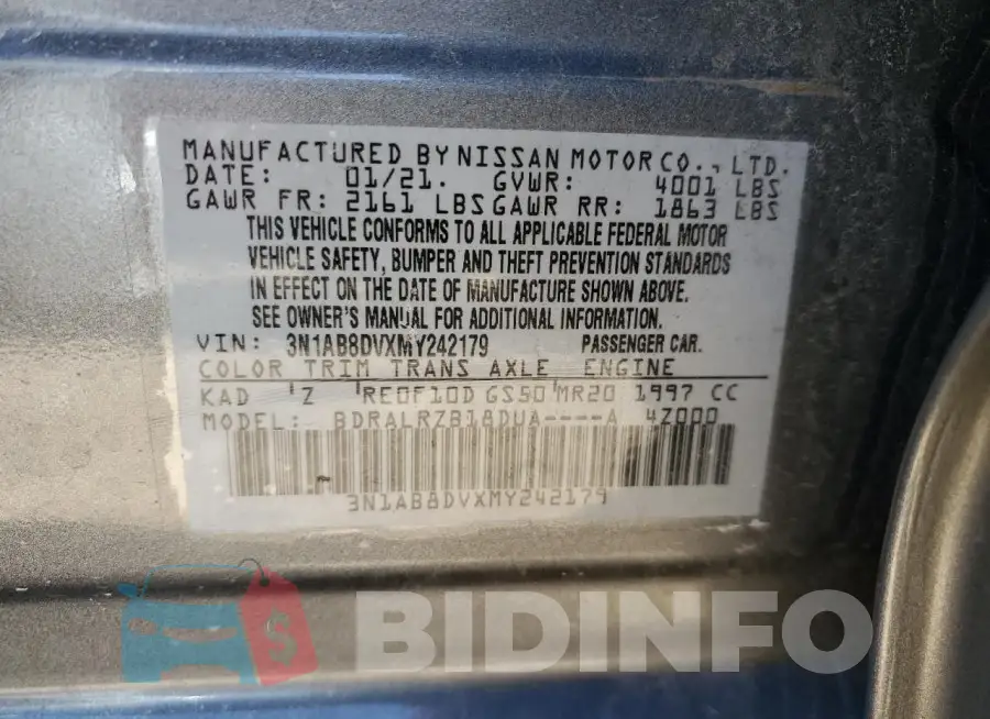 3N1AB8DVXMY242179 Photo# 12