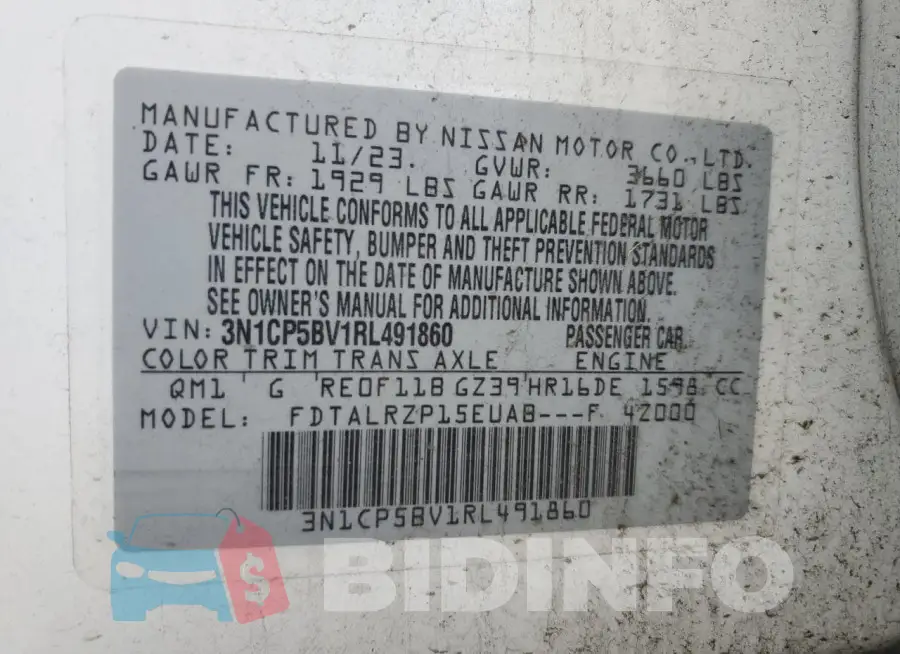 3N1CP5BV1RL491860 Photo# 12