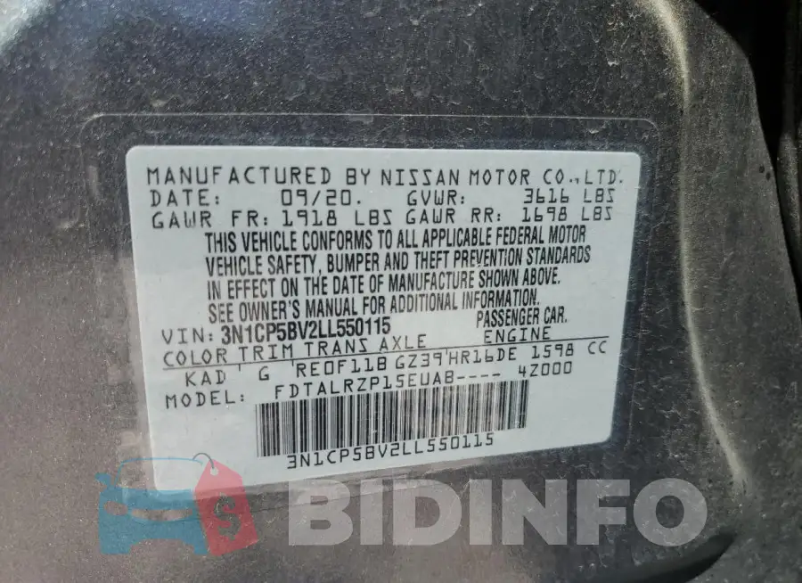 3N1CP5BV2LL550115 Photo# 12