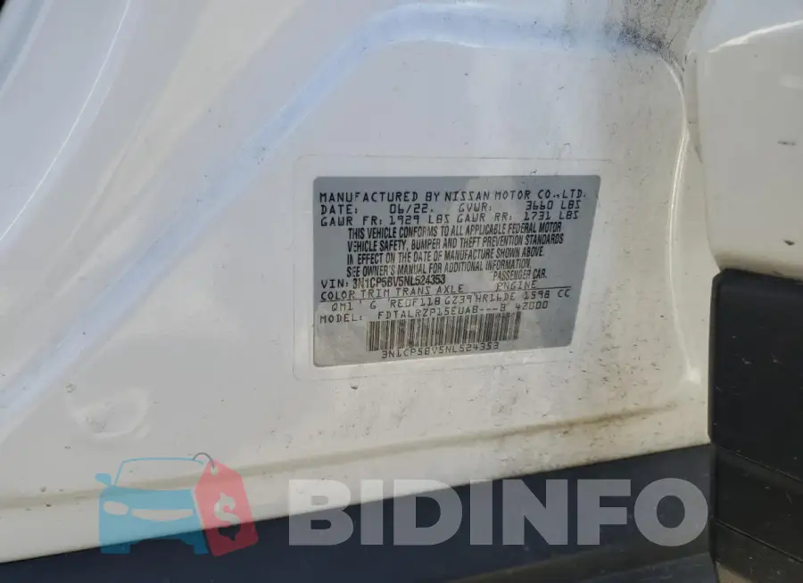 3N1CP5BV5NL524353 Photo# 13