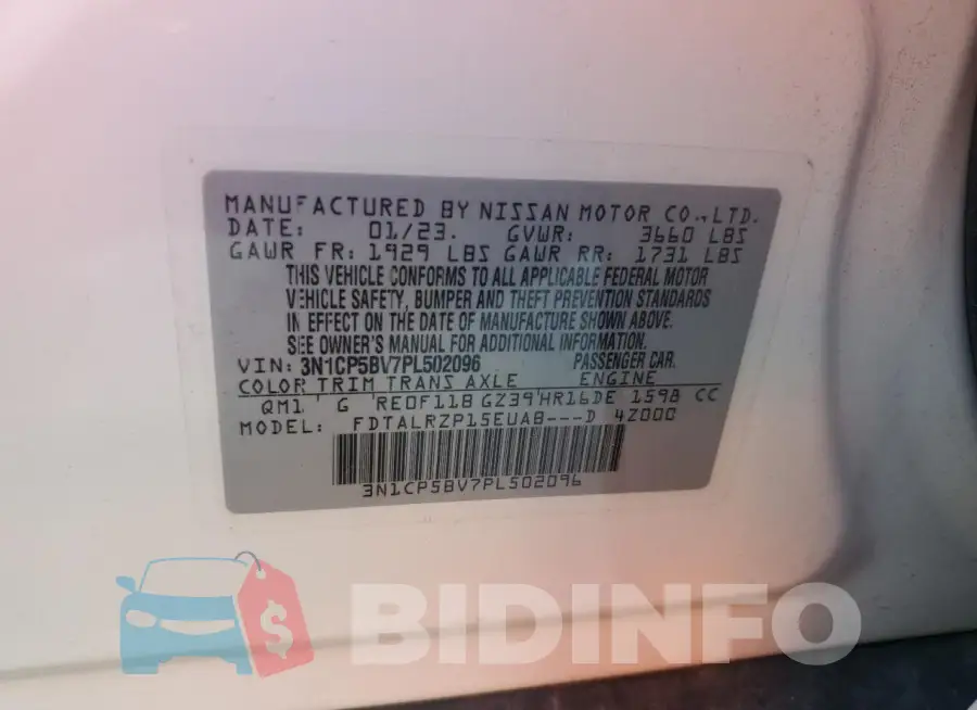 3N1CP5BV7PL502096 Photo# 12