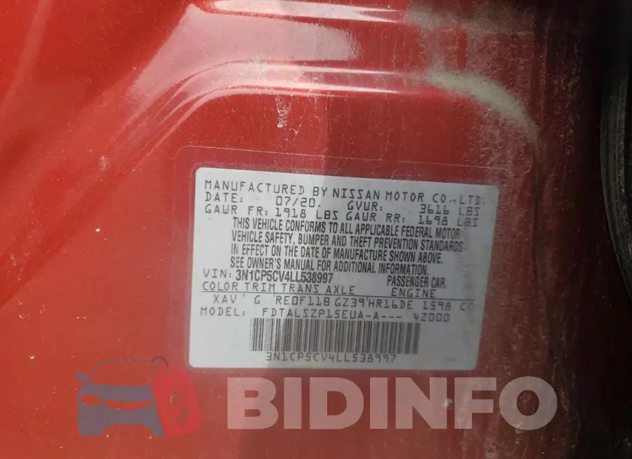 3N1CP5CV4LL538997 Photo# 12
