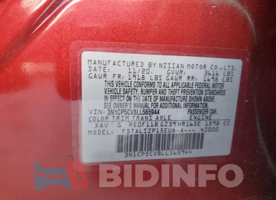 3N1CP5CV8LL565944 Photo# 12