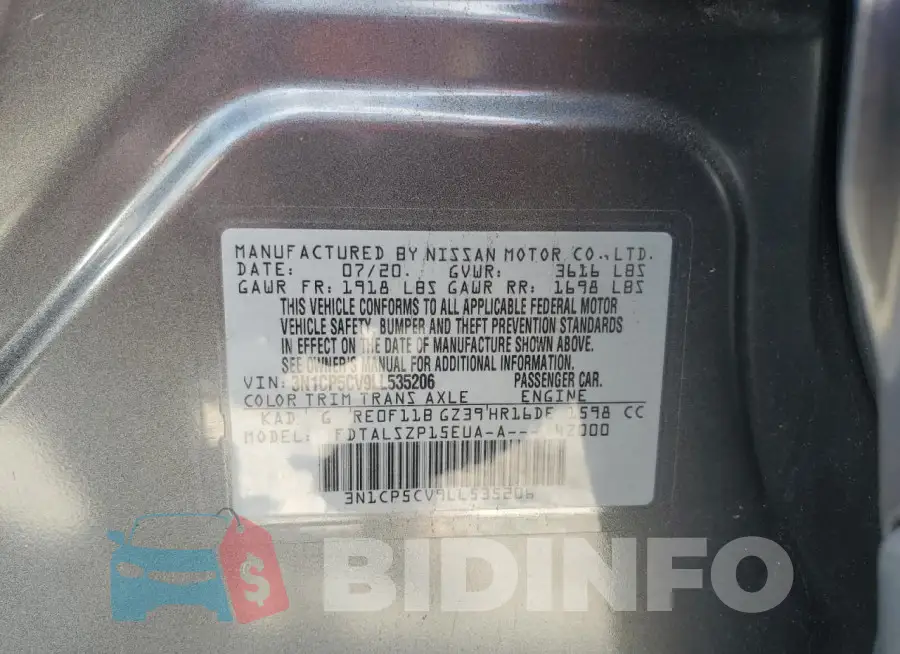 3N1CP5CV9LL535206 Photo# 13