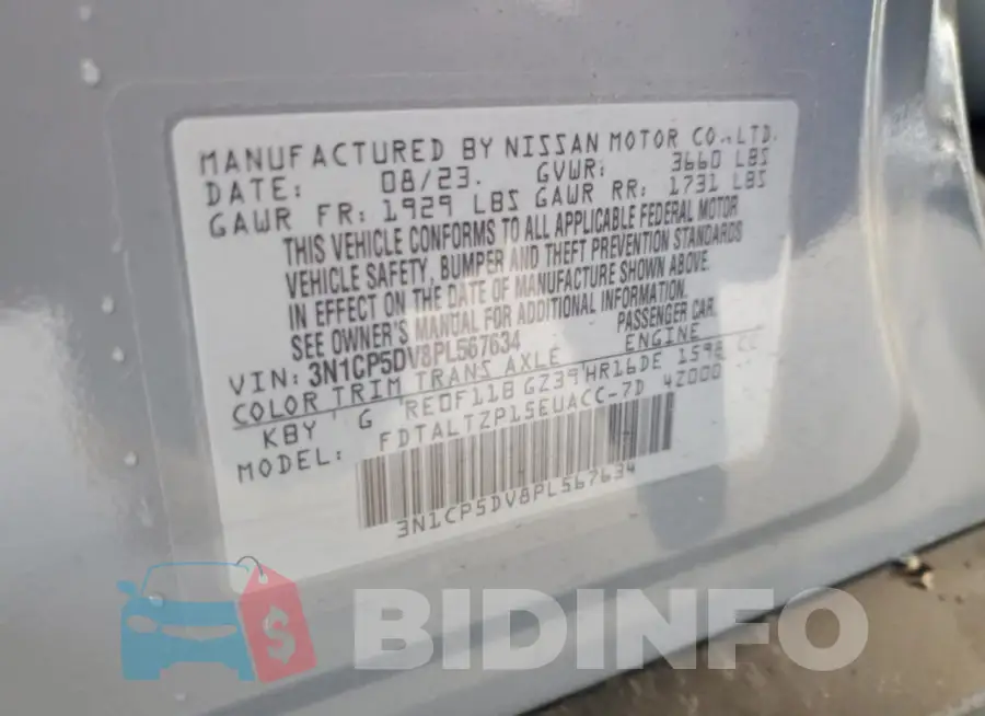 3N1CP5DV8PL567634 Photo# 14
