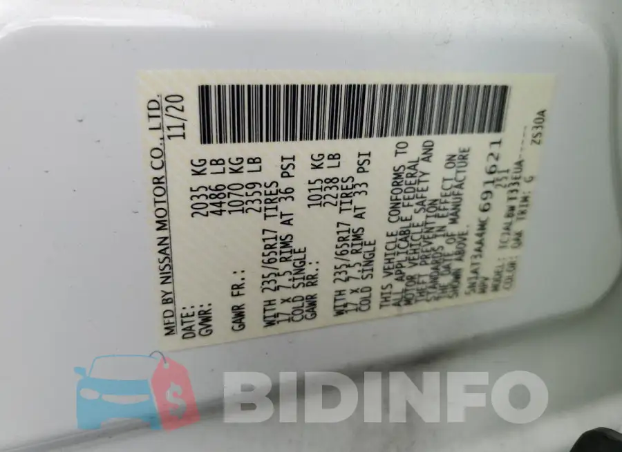 5N1AT3AA4MC691621 Photo# 13