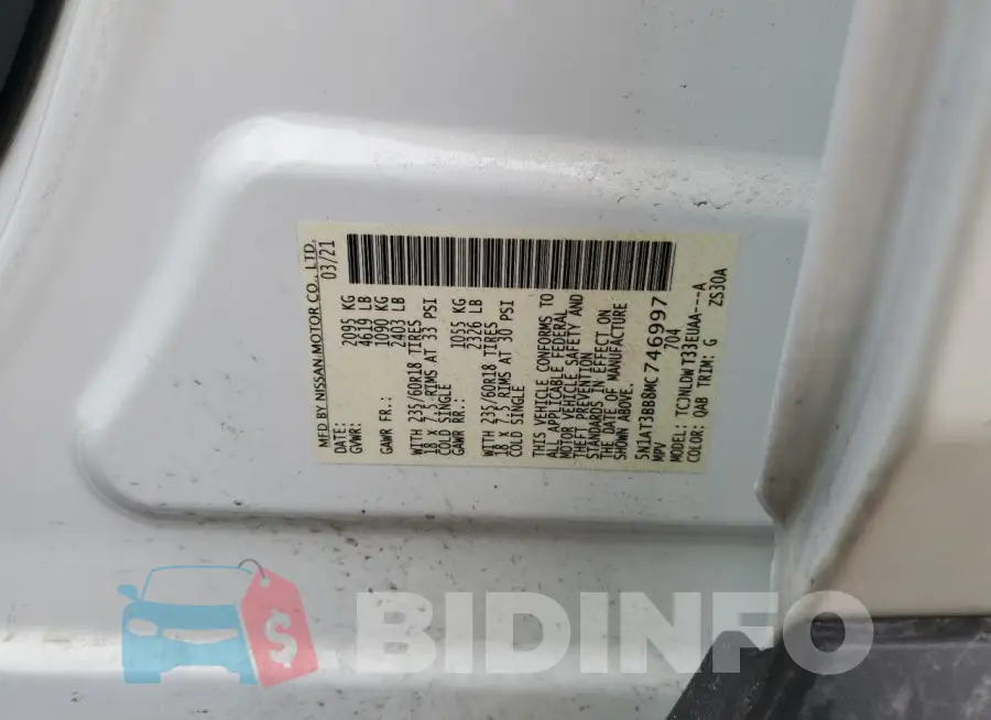 5N1AT3BB8MC746997 Photo# 13